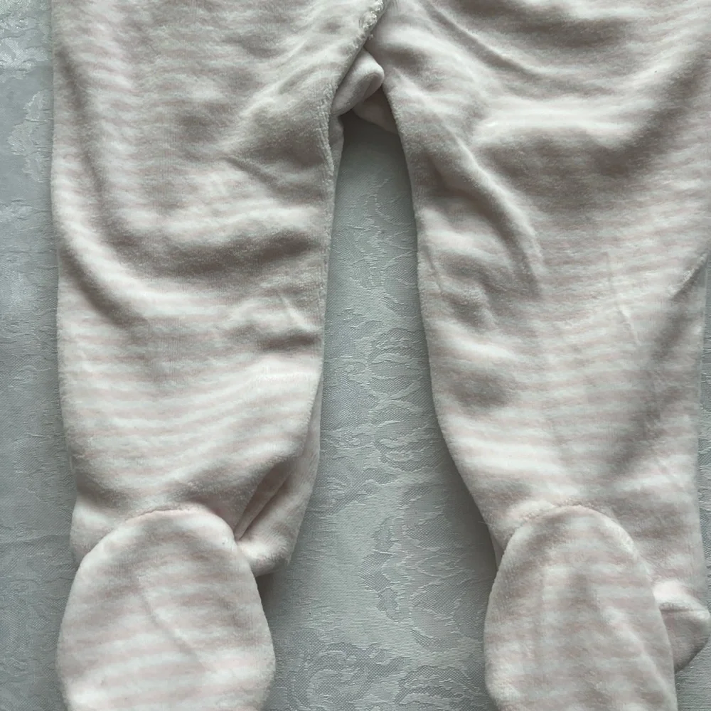 Ralph Lauren Pink Stripe Baby Footie One-Piece